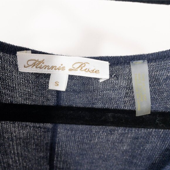 Minnie Rose Sleeveless Navy Sweater Maxi Dress SZ S - Picture 9 of 9